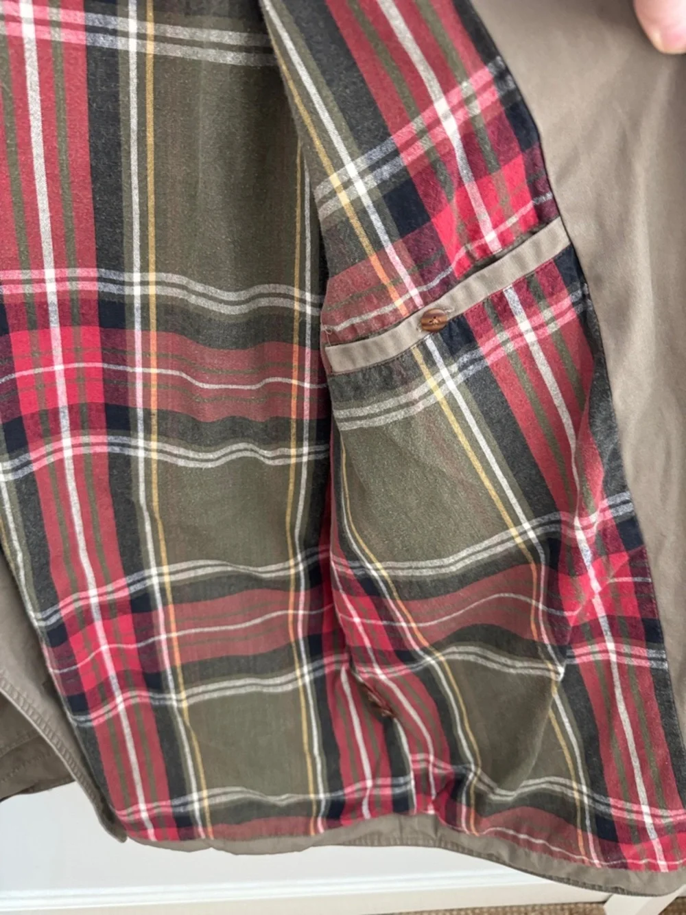 J. Crew Mens Barn Jacket Chore Coat Corduroy Collr Plaid Lined Canvas Field M - Picture 8 of 9